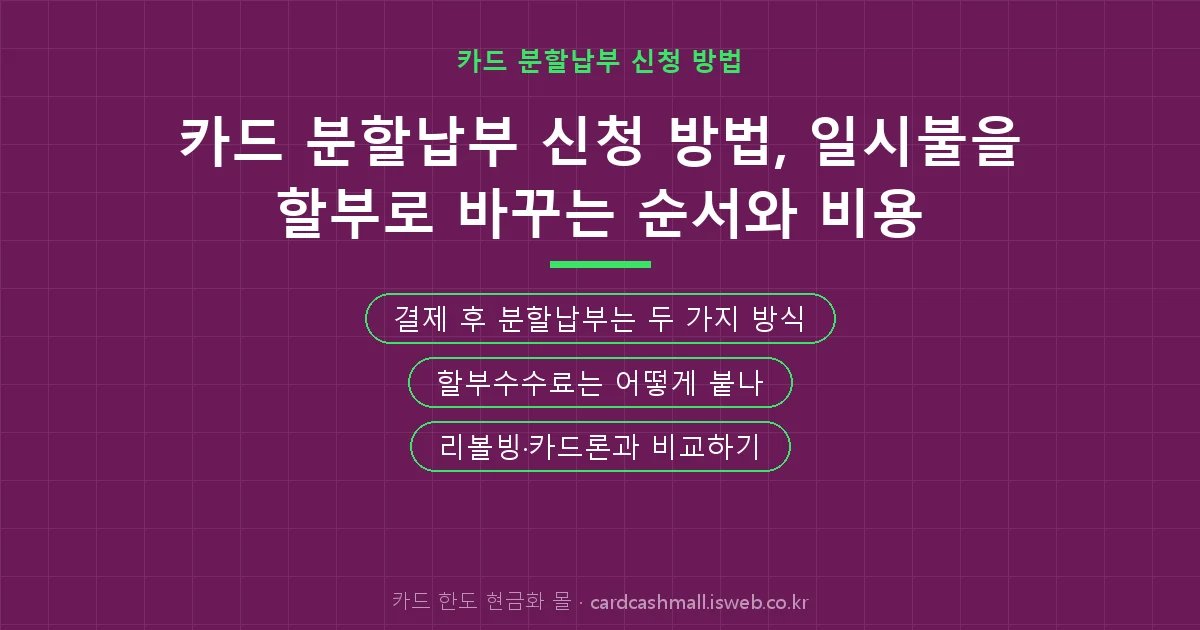 카드 한도 현금화 몰 핵심 내용을 정리한 요약 카드